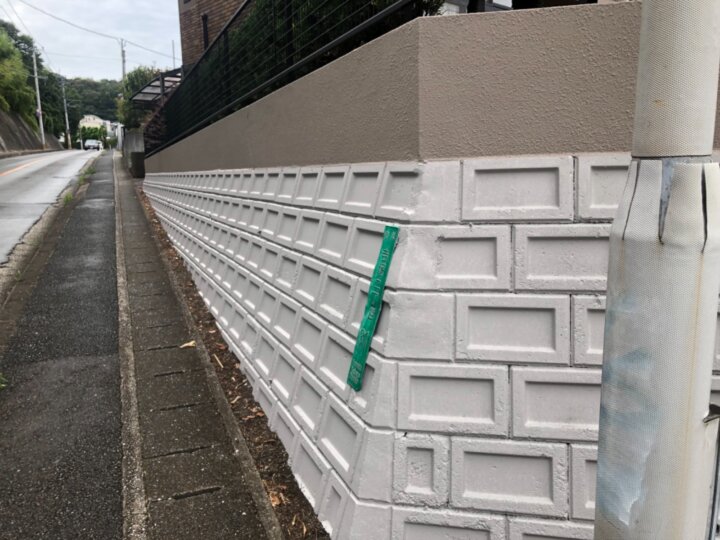 福岡市南区K様邸塀塗装工事　