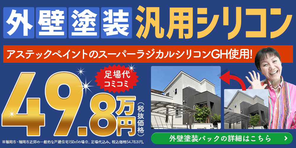 外壁塗装 税抜49.8万円
