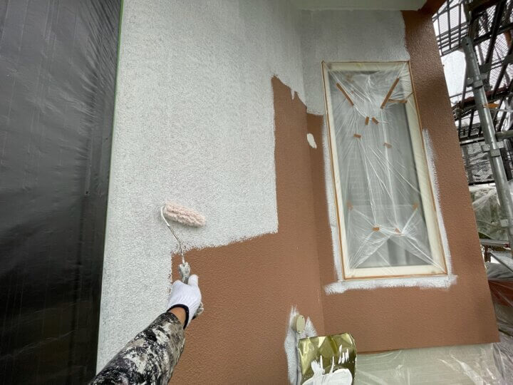 【下塗り中】外壁