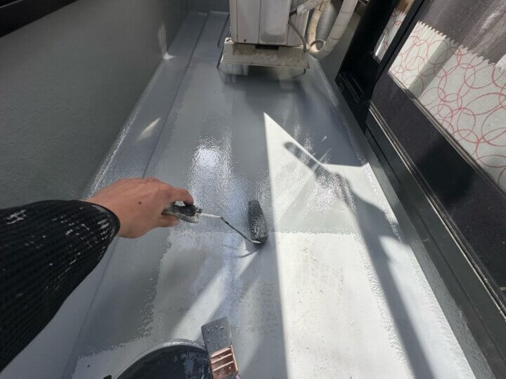 【トップコート塗布】ベランダ