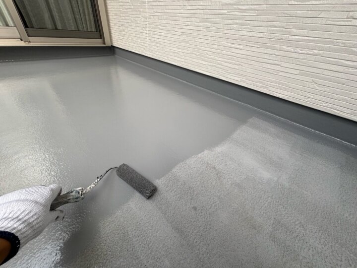 【トップコート塗布】ベランダ