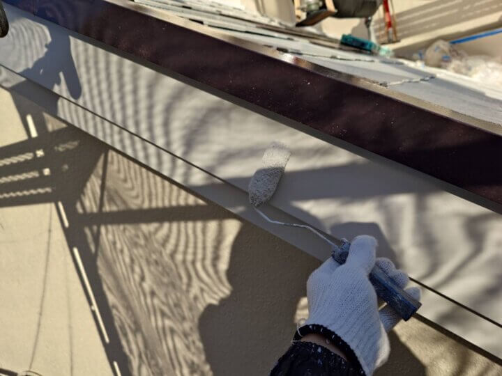 【上塗り】破風板