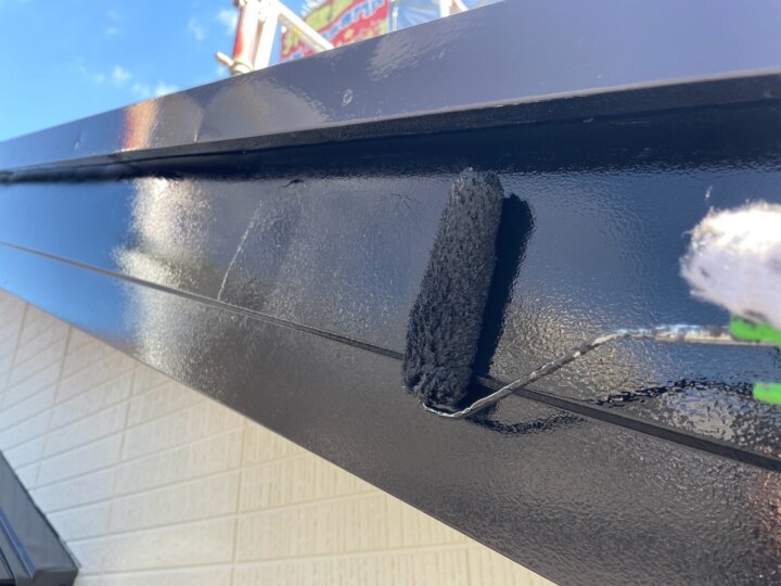 【上塗り】破風板