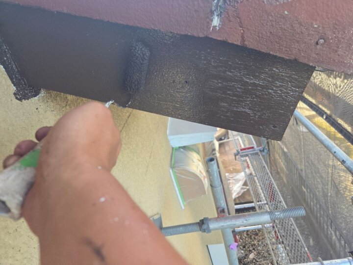 【上塗り】破風板