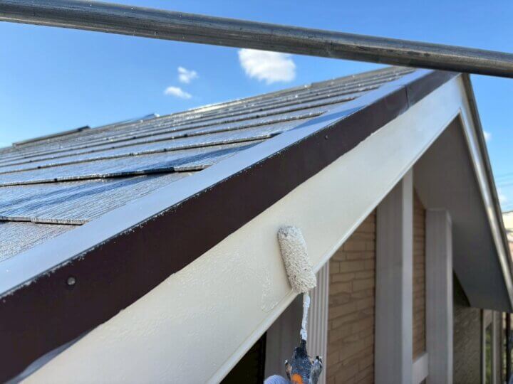 【上塗り】破風板