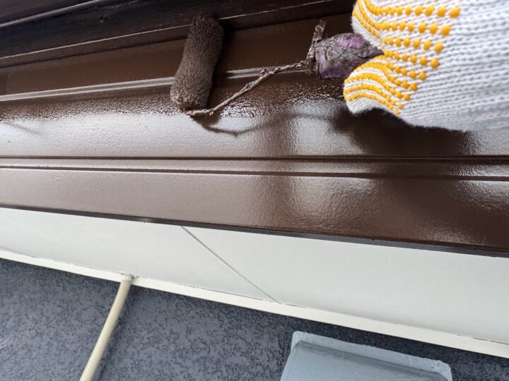 【上塗り】破風板