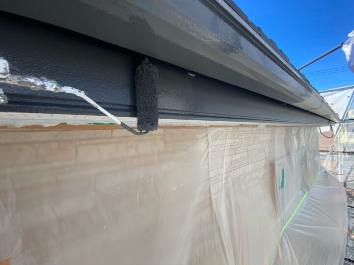 【上塗り】破風板