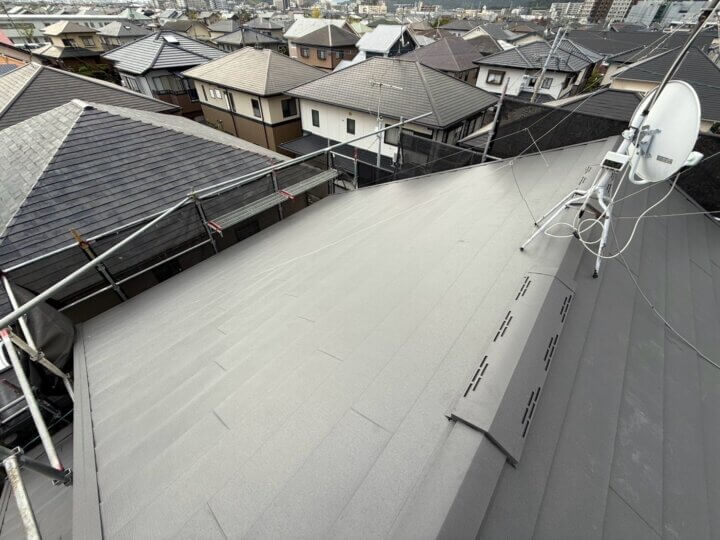 【屋根施工完了】