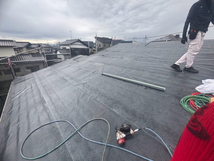 【防水シート貼り】屋根