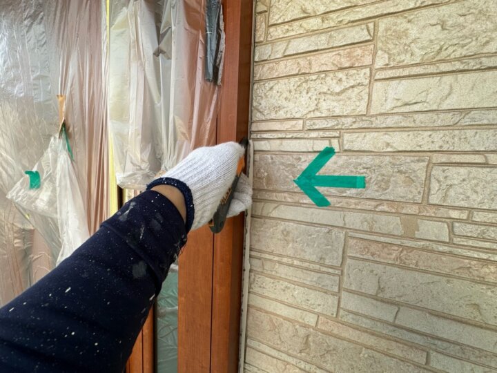 【撤去】建具廻りコーキング