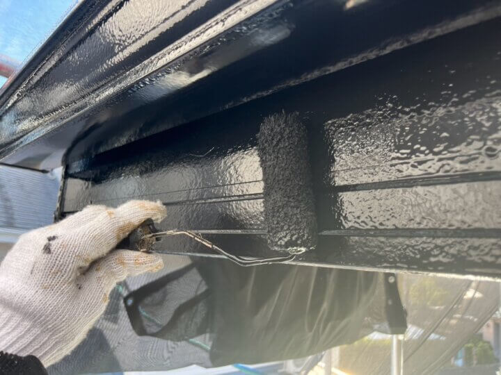 【上塗り】破風板