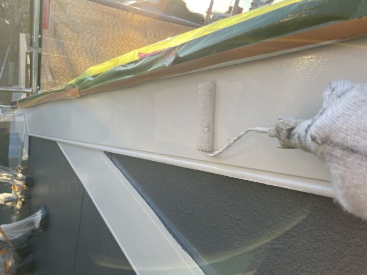 【上塗り】破風板