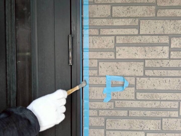 【プライマー塗布】建具廻りコーキング