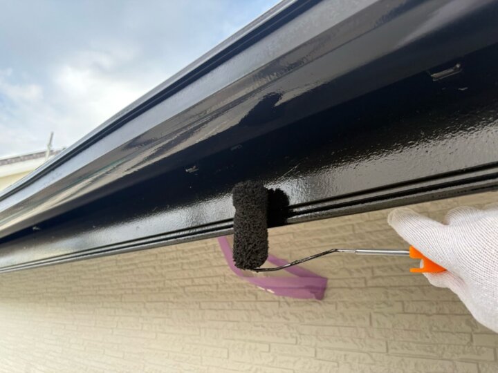 【上塗り】破風板