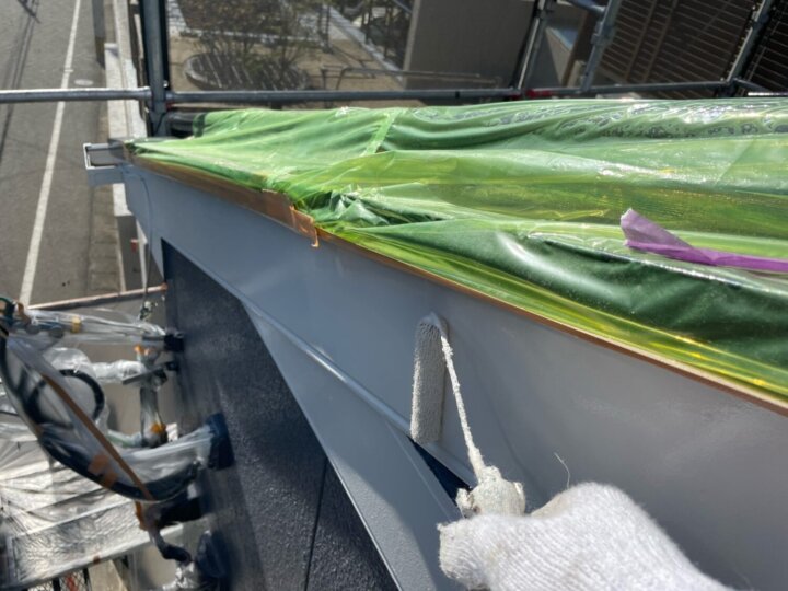 【下塗り】破風板