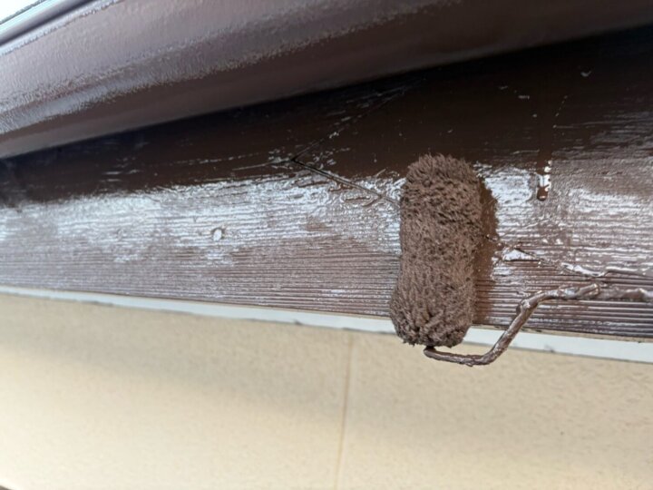 【上塗り】破風板