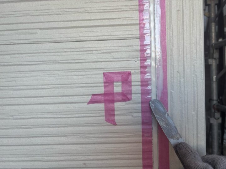 【へら均し】板間目地コーキング