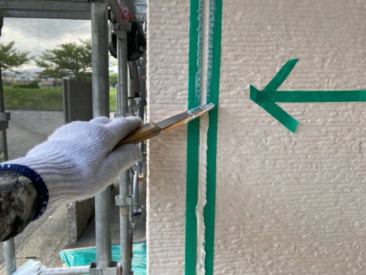 【へら均し】板間目地コーキング