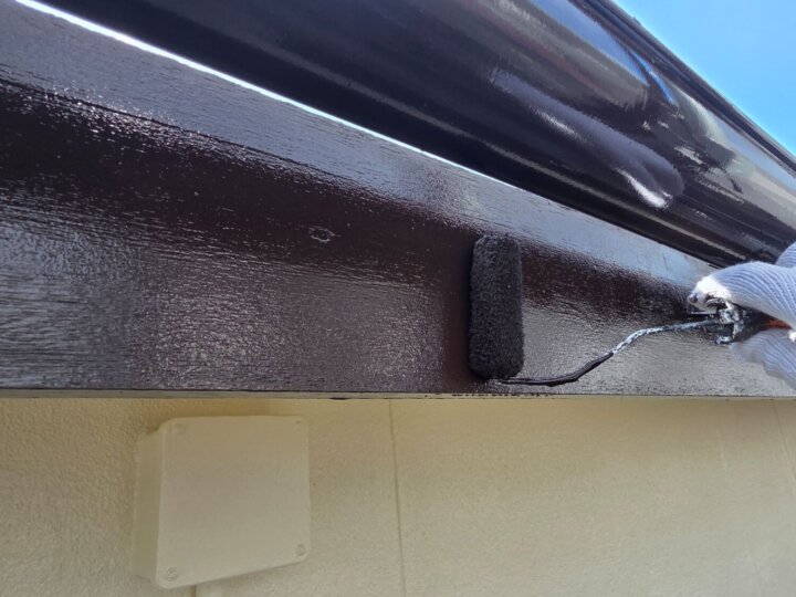 【上塗り】破風板