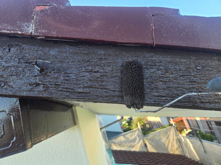 【上塗り】破風板