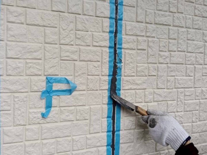 【へら均し】板間目地コーキング