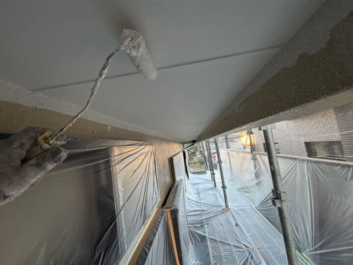 【上塗り】軒天井