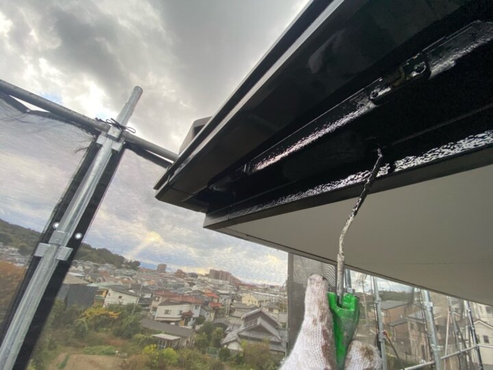 【上塗り】破風板