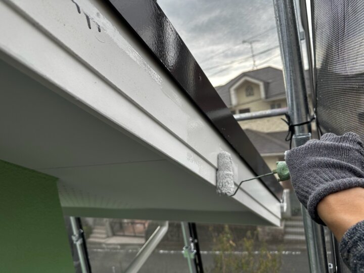 【下塗り】破風板