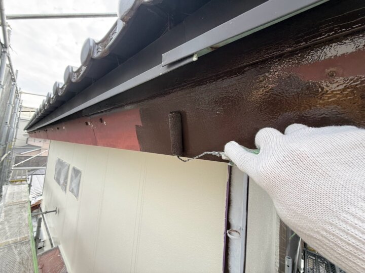 【下塗り】破風板