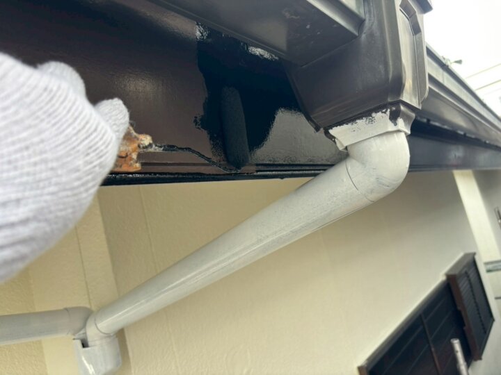 【上塗り】破風板