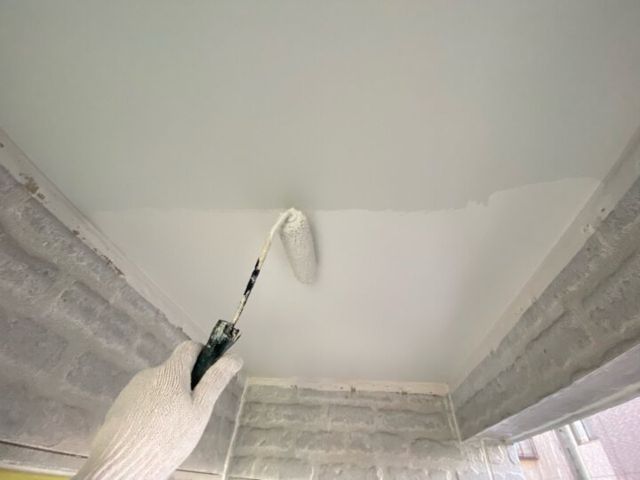 【上塗り】軒天井