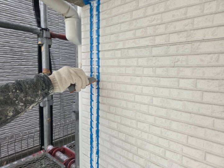 【へら均し】板間目地コーキング