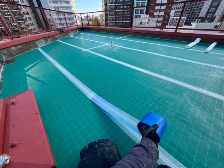 【通気緩衝シート敷】屋上