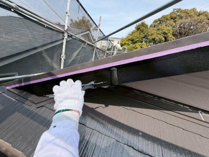 【上塗り】破風板