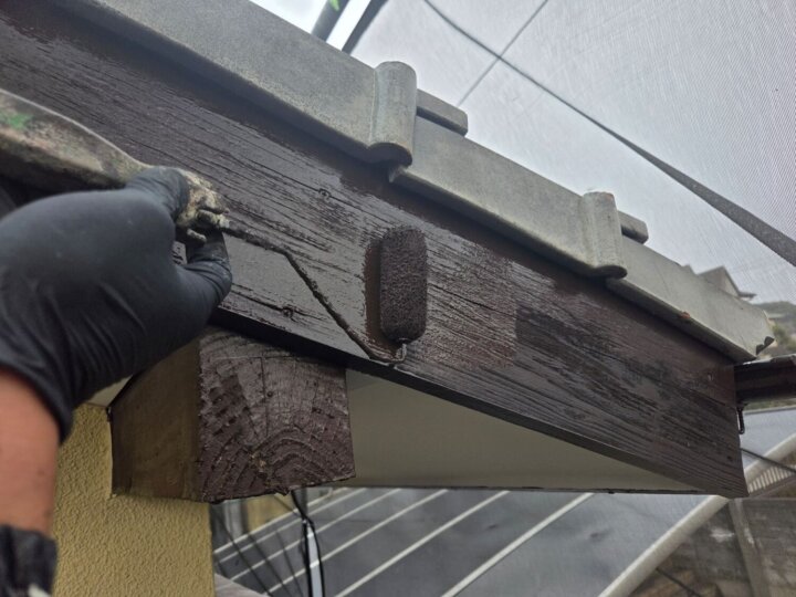 【上塗り】破風板