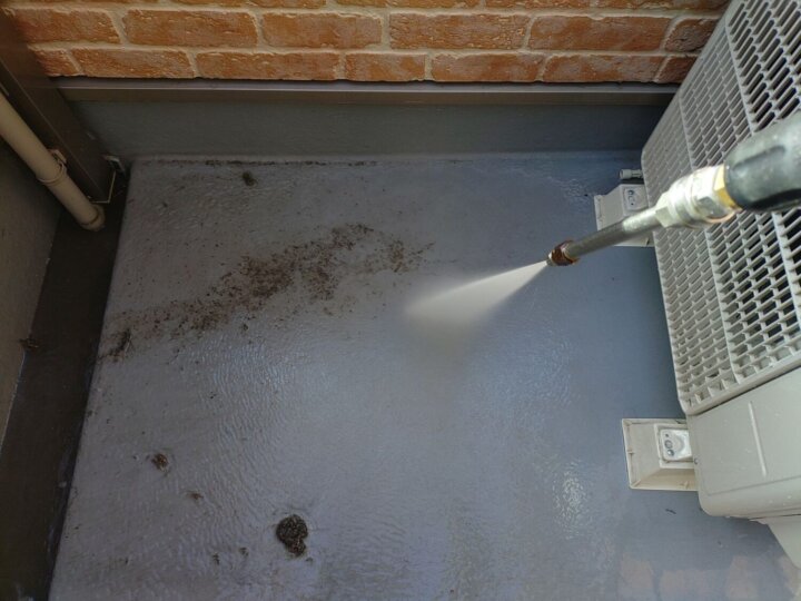 【高圧洗浄】ベランダ