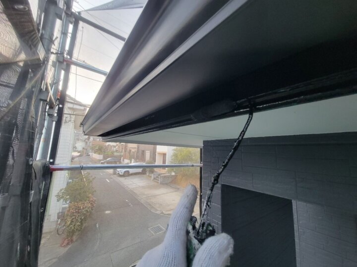 【上塗り】破風板