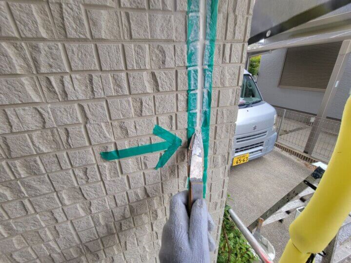 【へら均し】板間目地コーキング