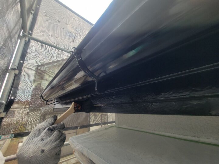 【上塗り】破風板