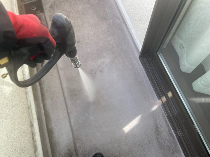 【高圧洗浄】ベランダ