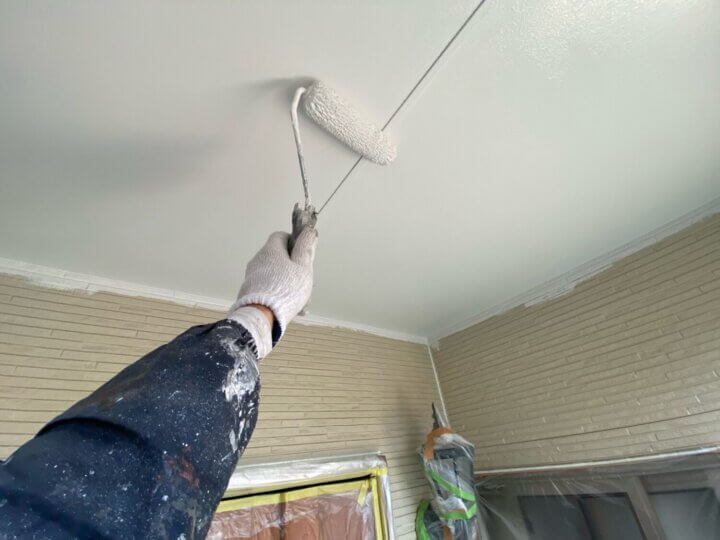 【上塗り】軒天井