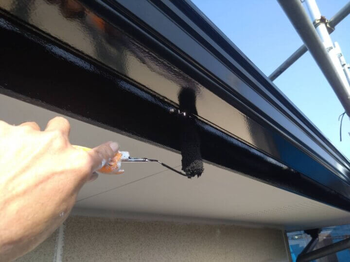 【上塗り】破風板