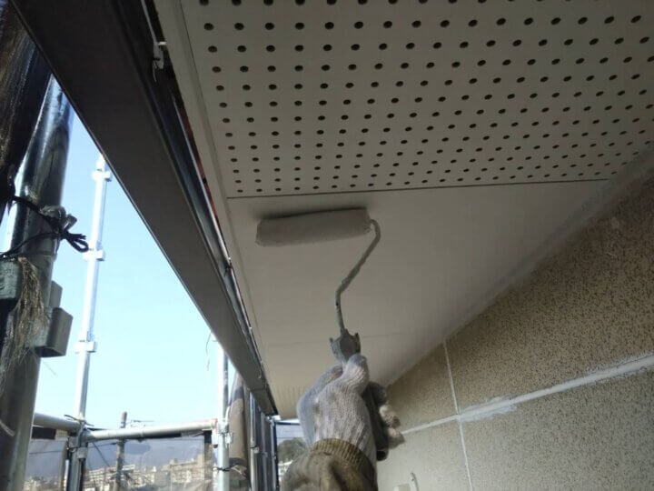 【上塗り】軒天井