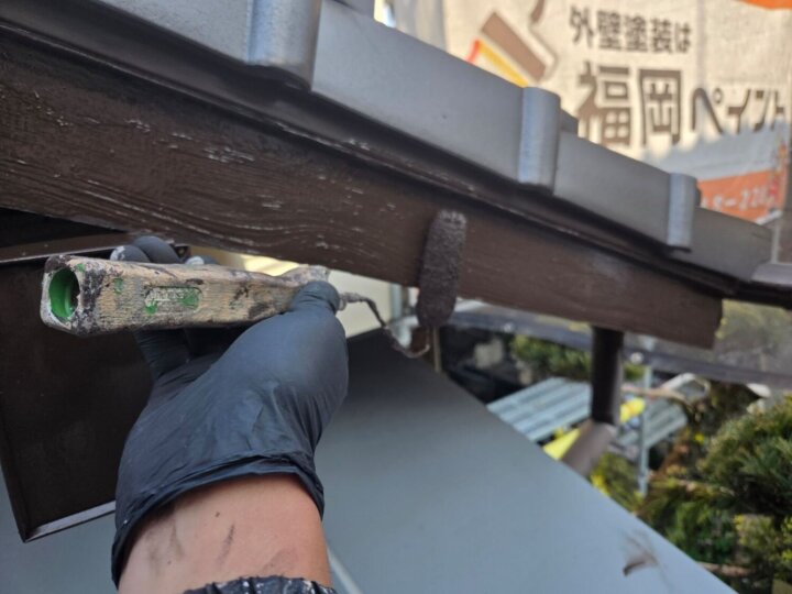 【上塗り】破風板