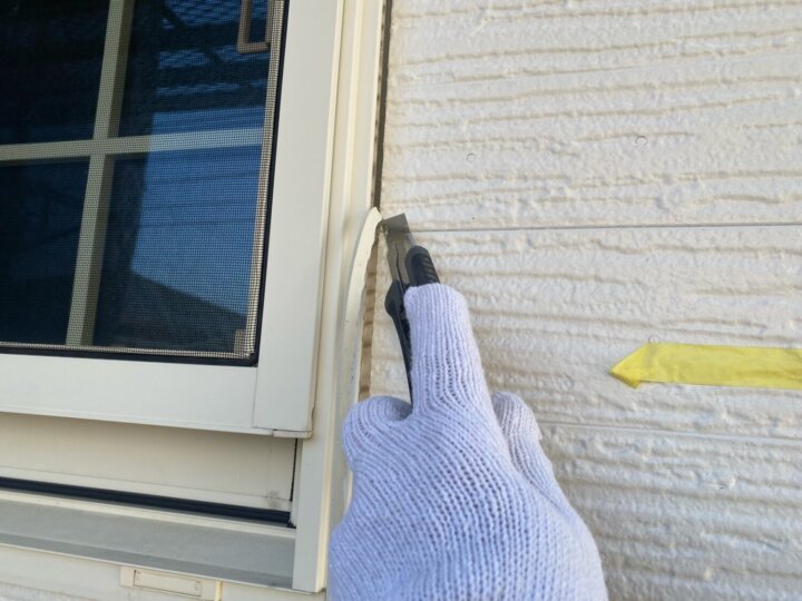 【撤去】建具廻りコーキング