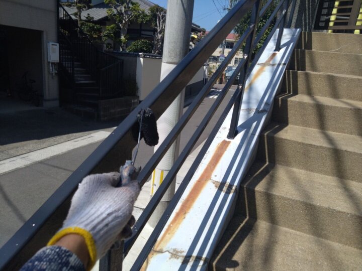【上塗り】階段