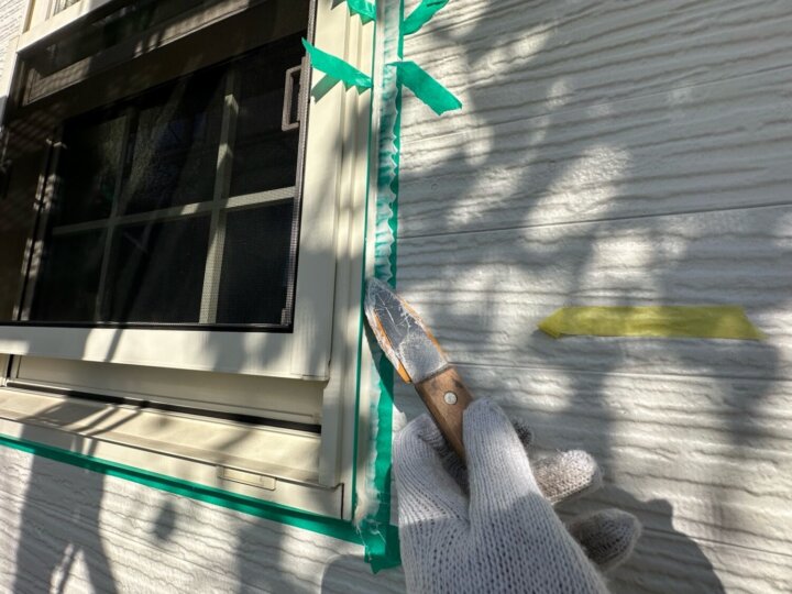 【へら均し】建具廻りコーキング