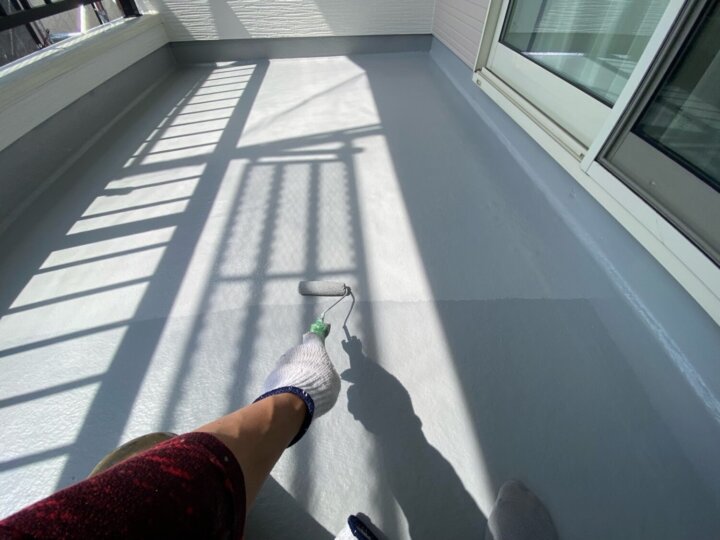 【トップコート2層目】ベランダ