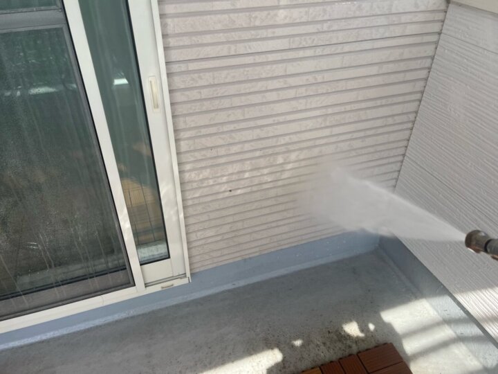 【高圧洗浄】ベランダ