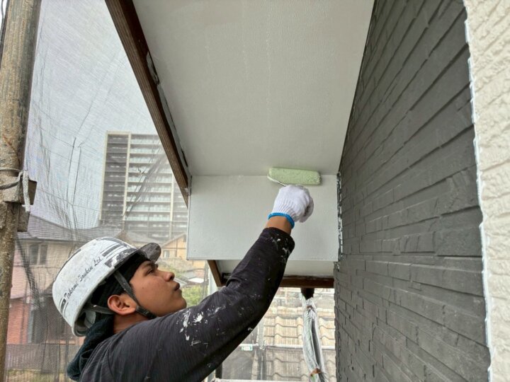 【下塗り】軒天井